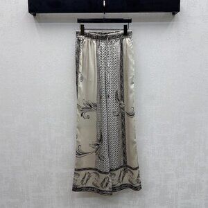MaxMara 2026 New Arrival Silk Printed Patchwork Trousers